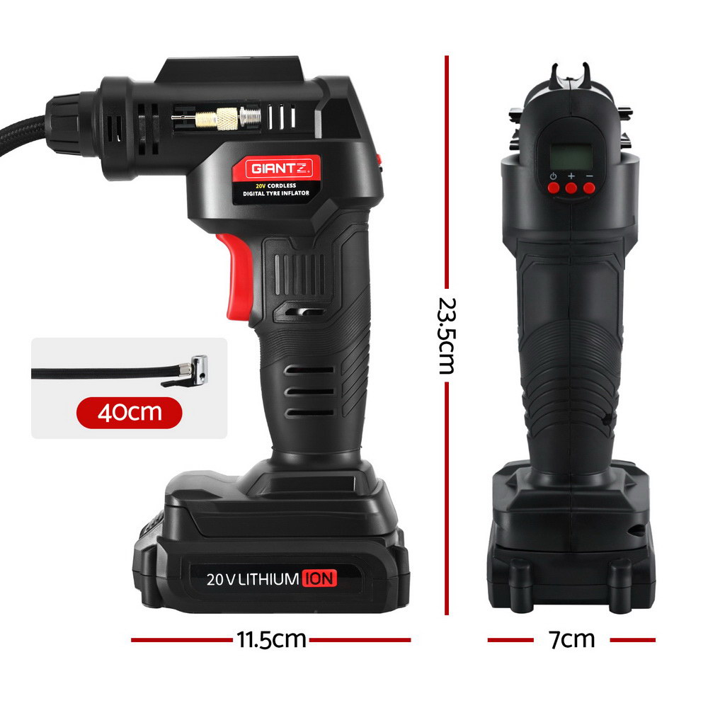 Giantz 20V Cordless Tyre Inflator Air Compressor 120PSI view 2