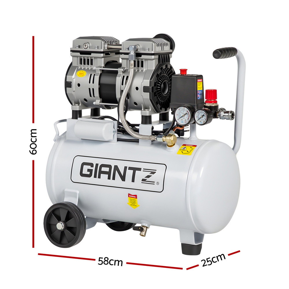 Giantz 24L Quiet Oil Free Air Compressor 0.75HP view 2