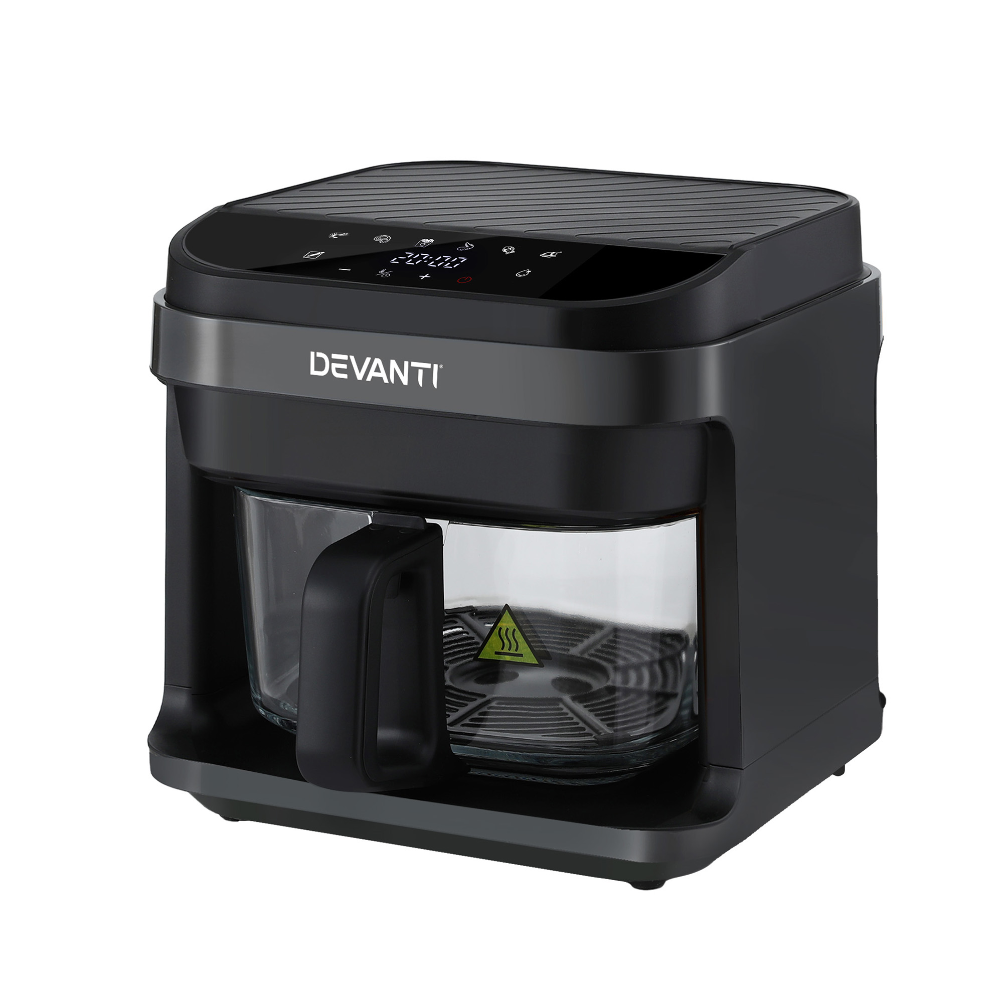 Devanti 5.5L Glass Air Fryer Touch Control Black