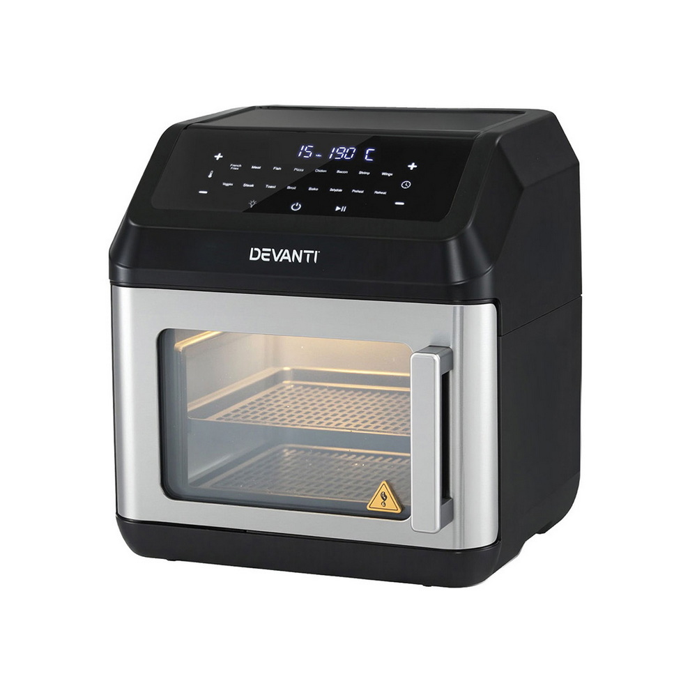 Devanti 13L LCD Air Fryer Oven Black