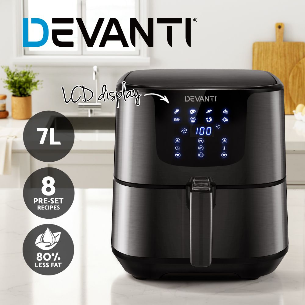 Devanti 7L LCD Air Fryer 1700W view 4