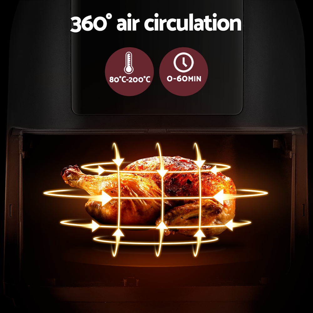 Devanti 8L LCD Air Fryer 1700W 7 Presets view 4