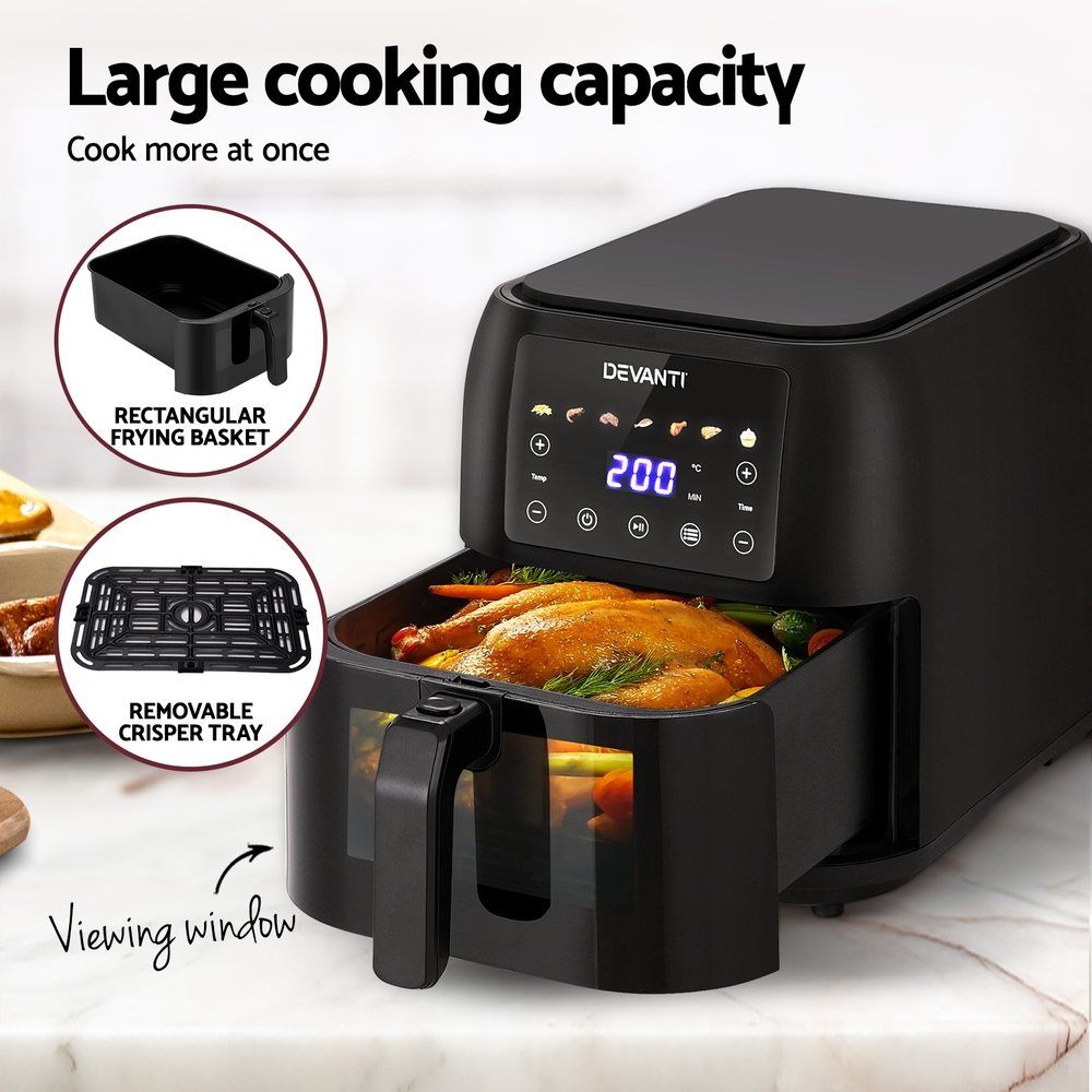 Devanti 8L LCD Air Fryer 1700W 7 Presets view 5