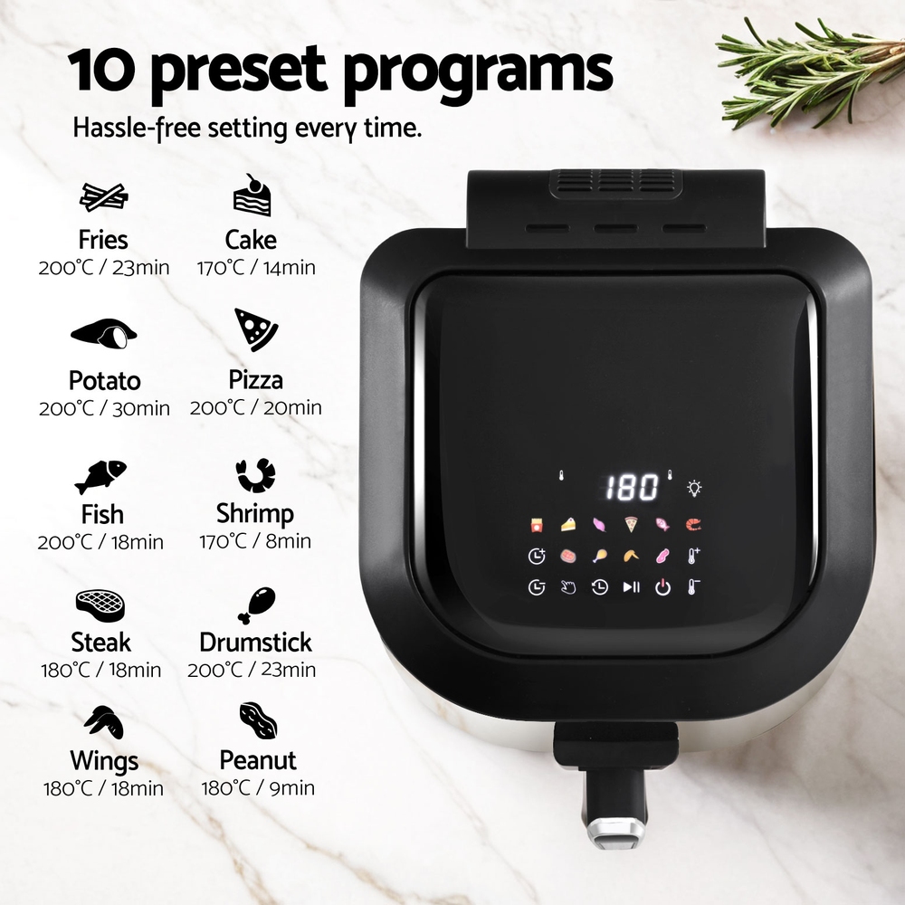 Devanti 5.5L Air Fryer & Grill LCD 1500W view 4