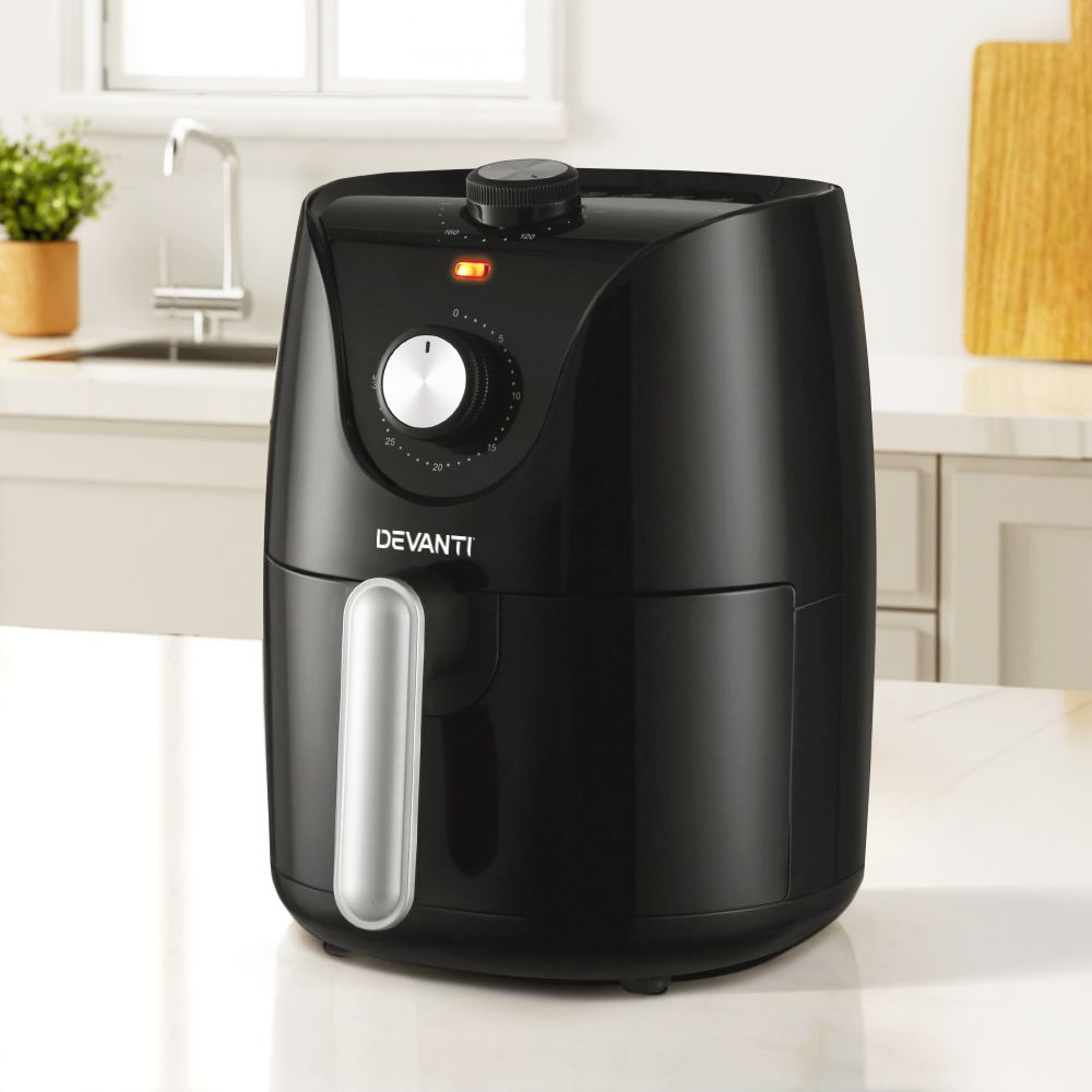 Devanti 2.5L Air Fryer 1200W Black
