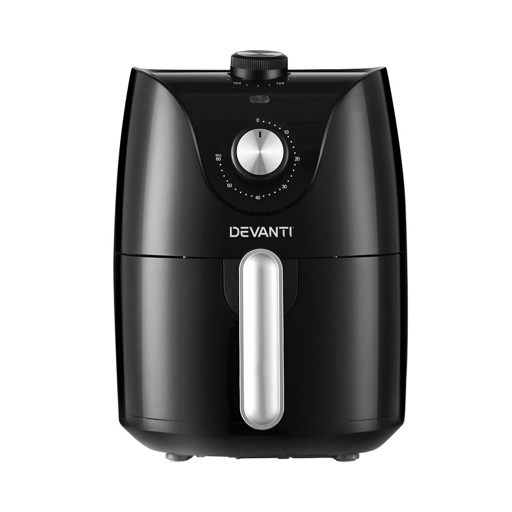 Devanti 2.5L Air Fryer 1200W Black view 3