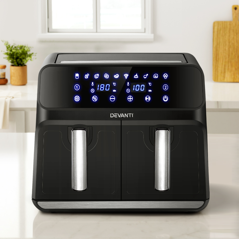 Devanti 8L Dual Zone Air Fryer 1700W