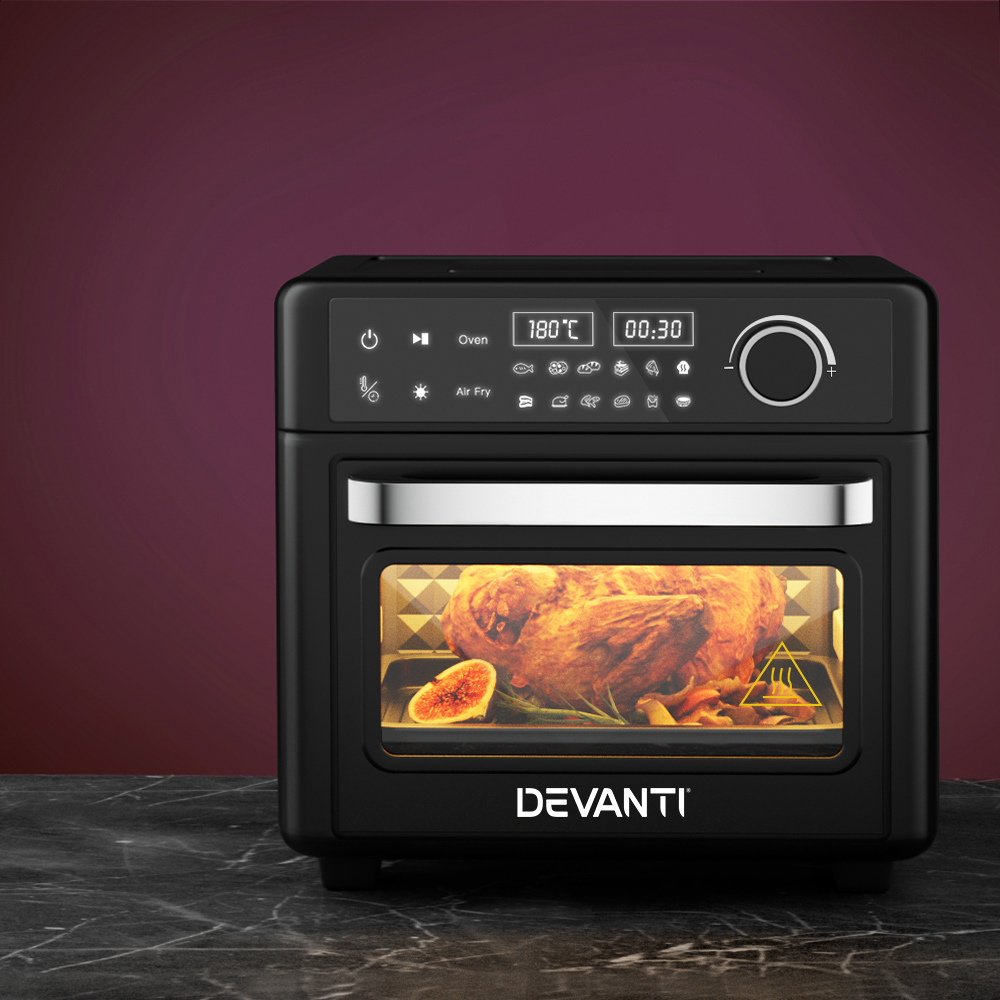 Devanti 15L LCD Air Fryer Oven Black