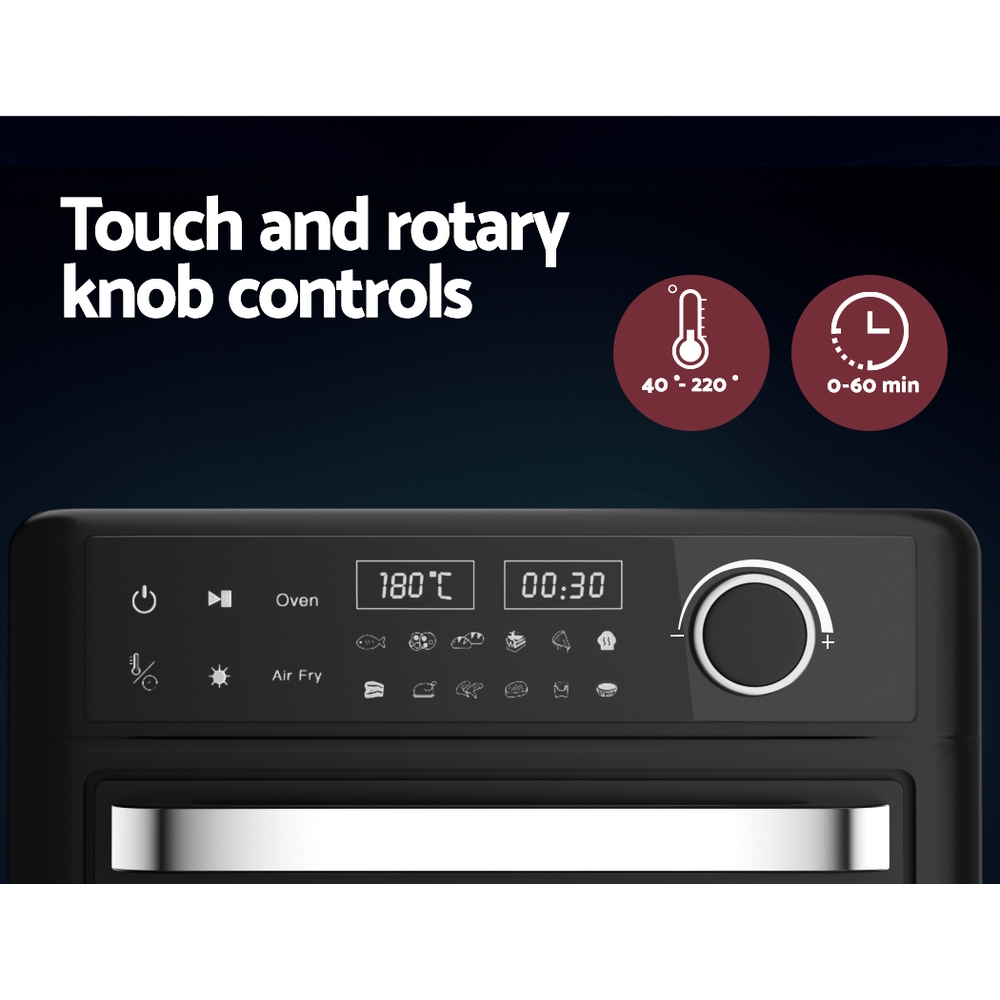 Devanti 15L LCD Air Fryer Oven Black view 5