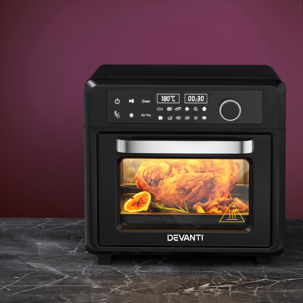Devanti 20L LCD Air Fryer Oven Black