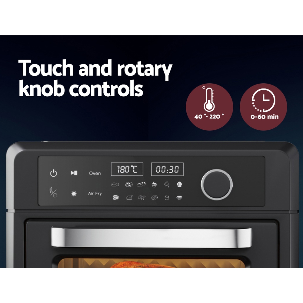 Devanti 20L LCD Air Fryer Oven Black view 5