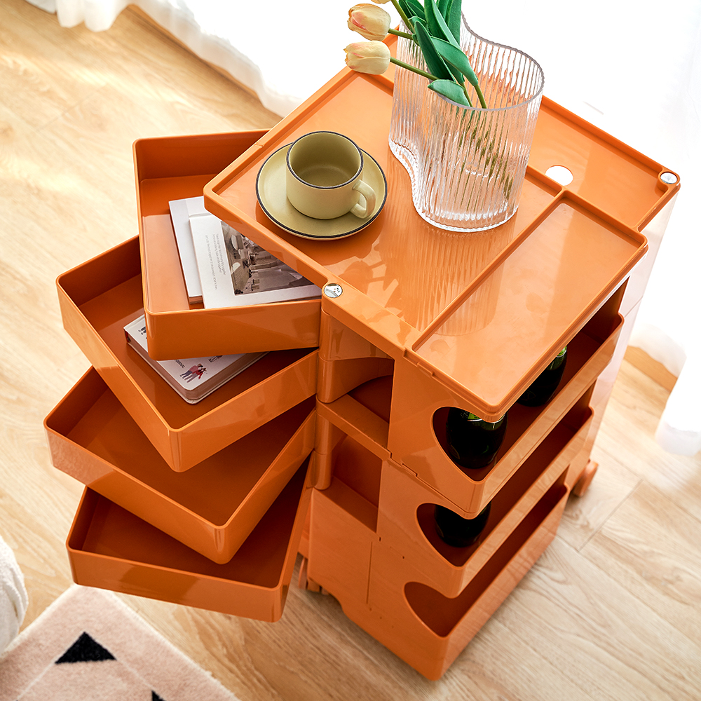 Artiss Boby Replica Storage Trolley 5 Tier Orange view 5