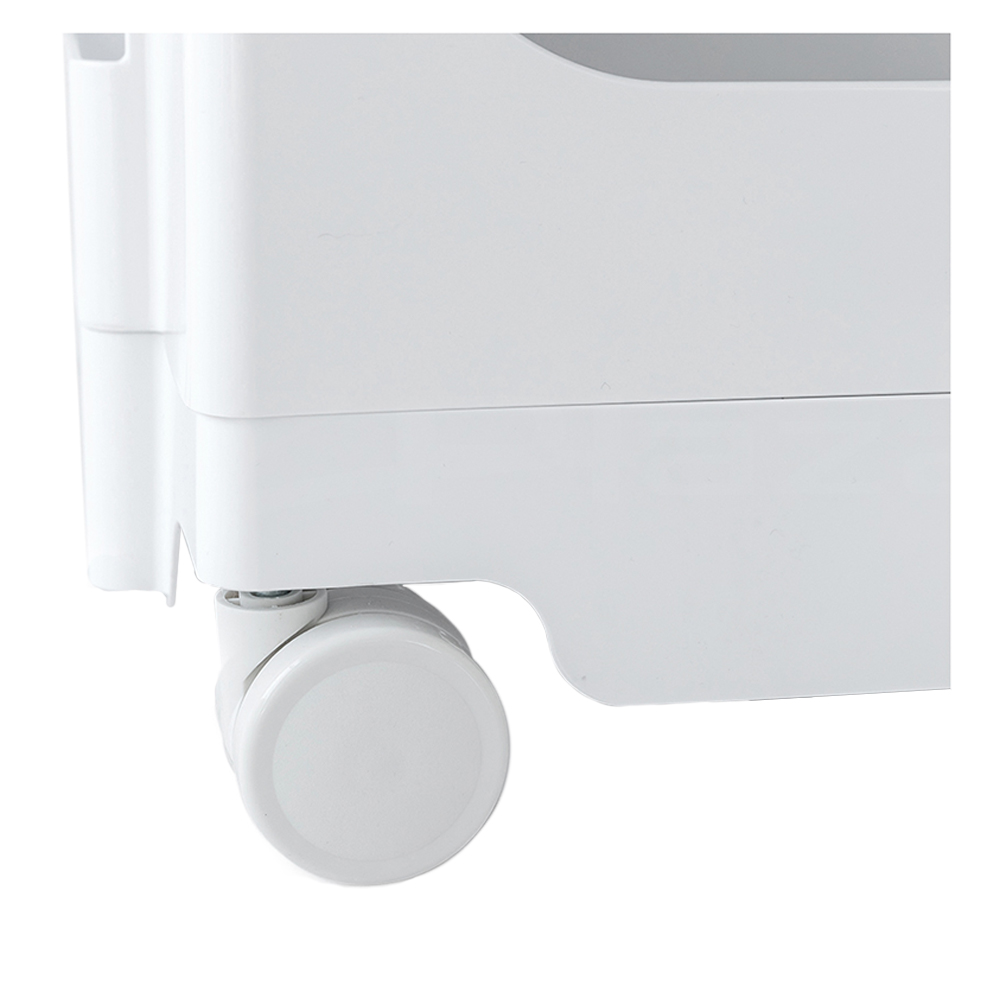 Artiss Storage Trolley Bedside Table 5 Tier White view 3