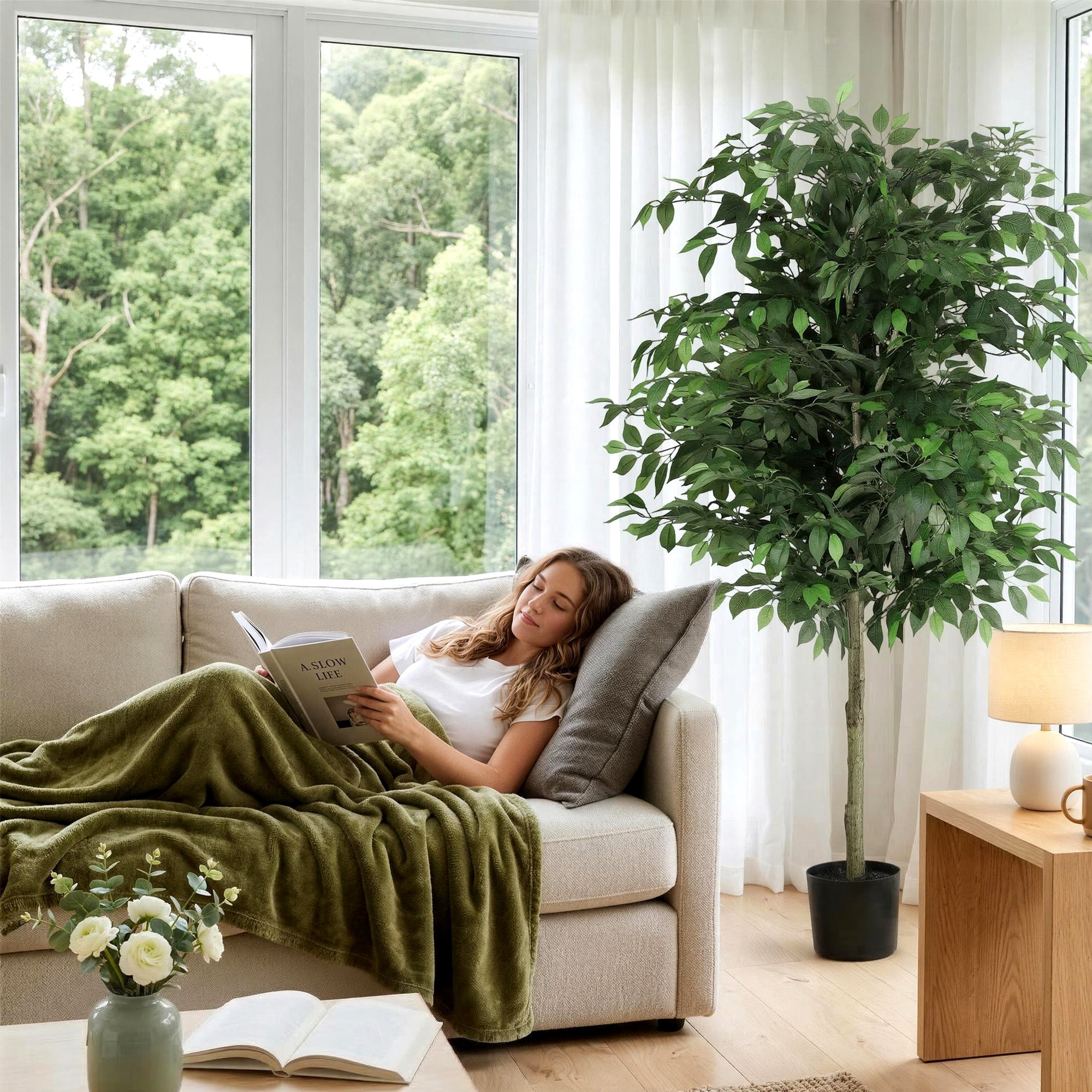 Artiss 180cm Artificial Ficus Tree view 4