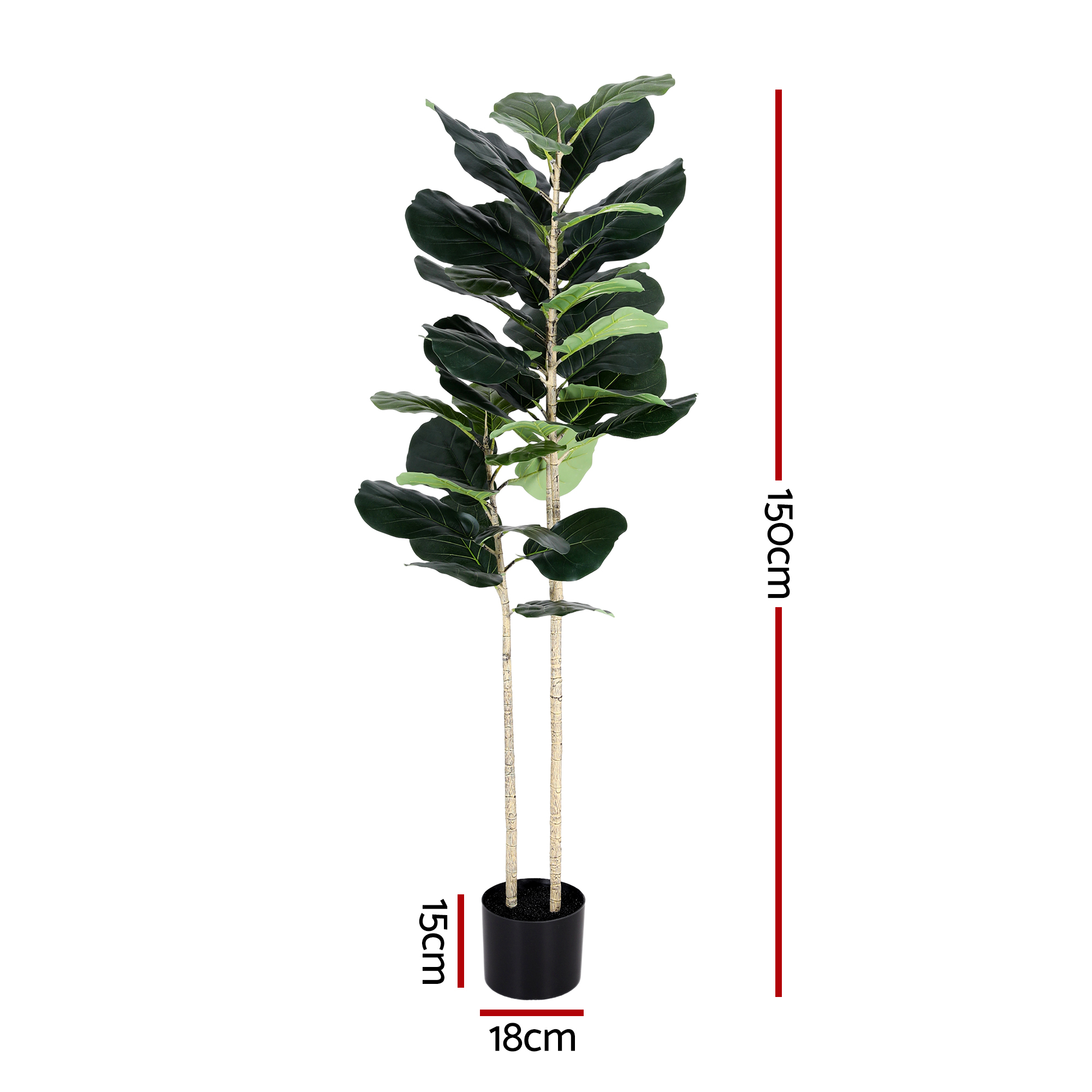 Artiss Artificial Fiddle Tree in 2 Sizes view 3