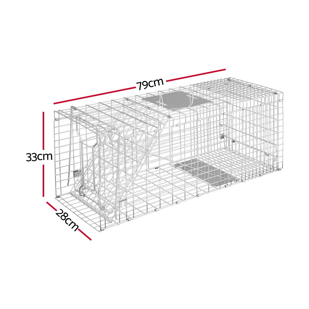 Gardeon Possum Animal Trap Cage 79x28cm Galvanised view 3