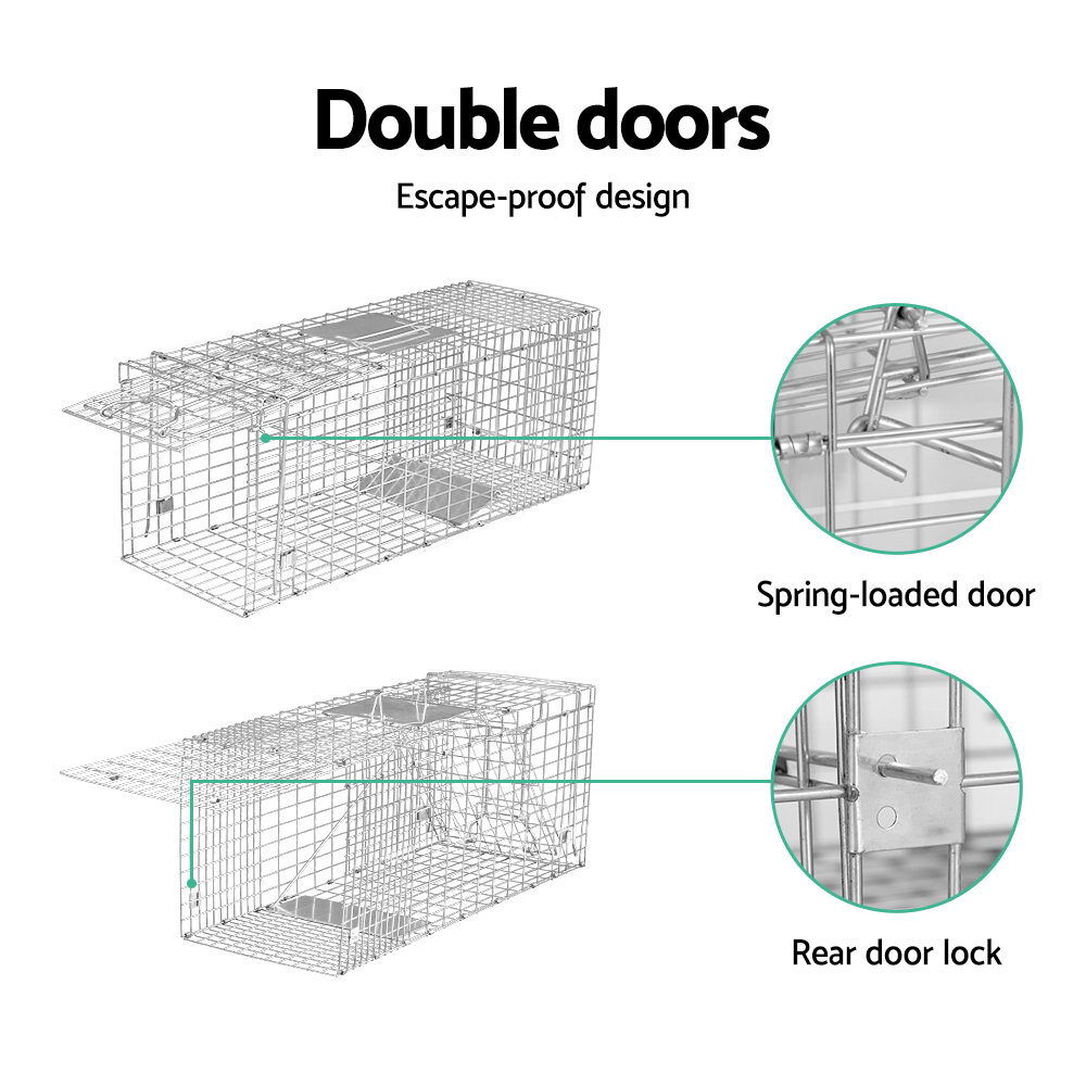 Gardeon Possum Animal Trap Cage 79x28cm Galvanised view 5