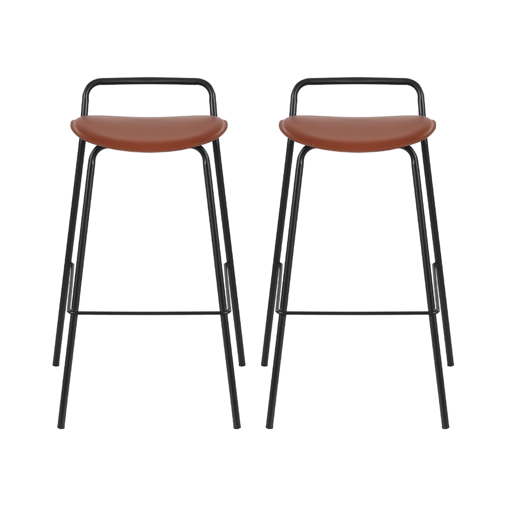 Artiss Metal Bar Stools Brown Set of 2 view 5