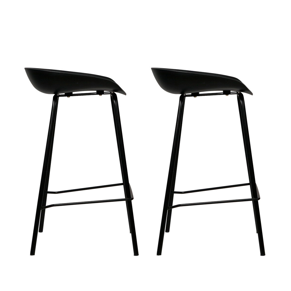 Artiss Bar Stools Plastic Seat Metal Black, Set of 2 or 4 view 3
