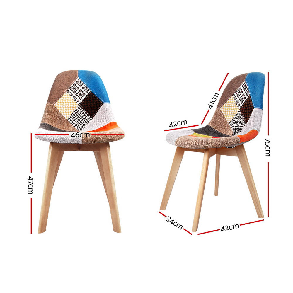 Artiss Fabric Replica DSW Dining Chairs, Single or Set of 2 view 2