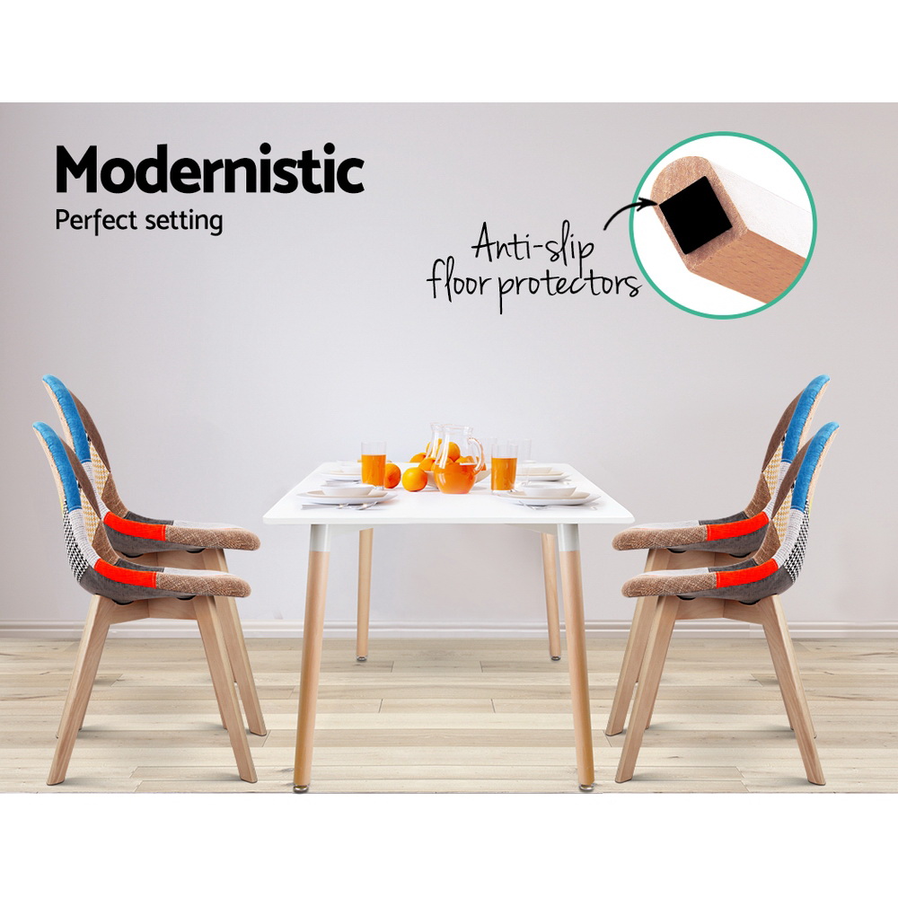 Artiss Fabric Replica DSW Dining Chairs, Single or Set of 2 view 3
