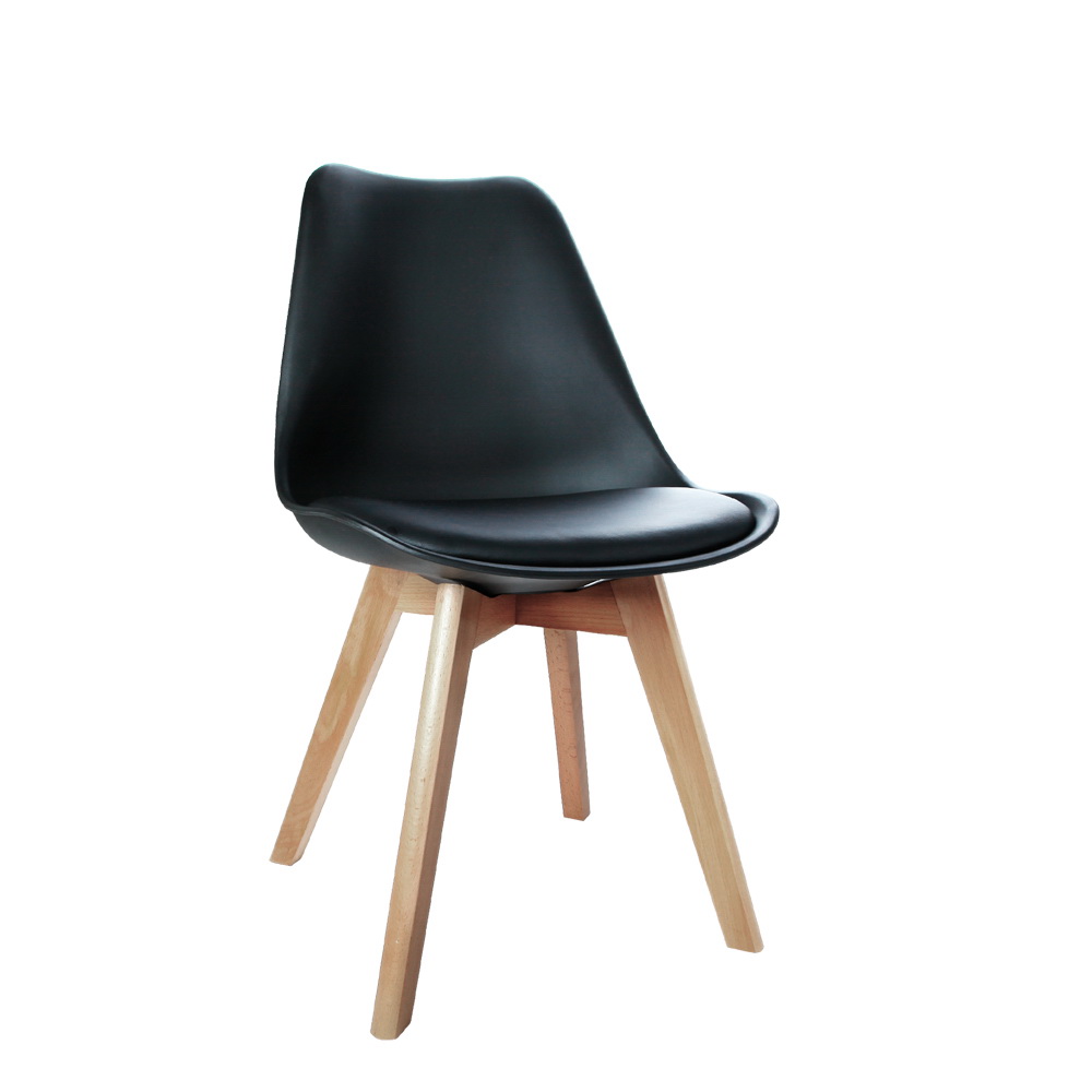Artiss Replica DSW Wooden Leg Dining Chairs, Set of 4, Black