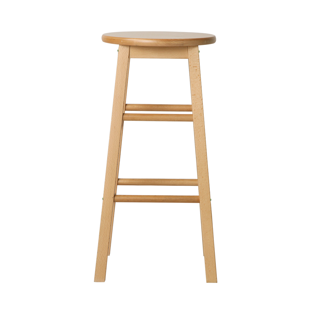 Artiss Bar Stools Round Wooden, Multi-Colour, Set of 2 or 4 view 3
