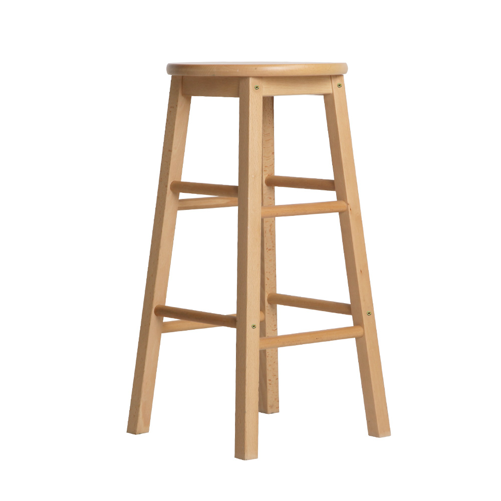 Artiss Bar Stools Round Wooden, Multi-Colour, Set of 2 or 4 view 4