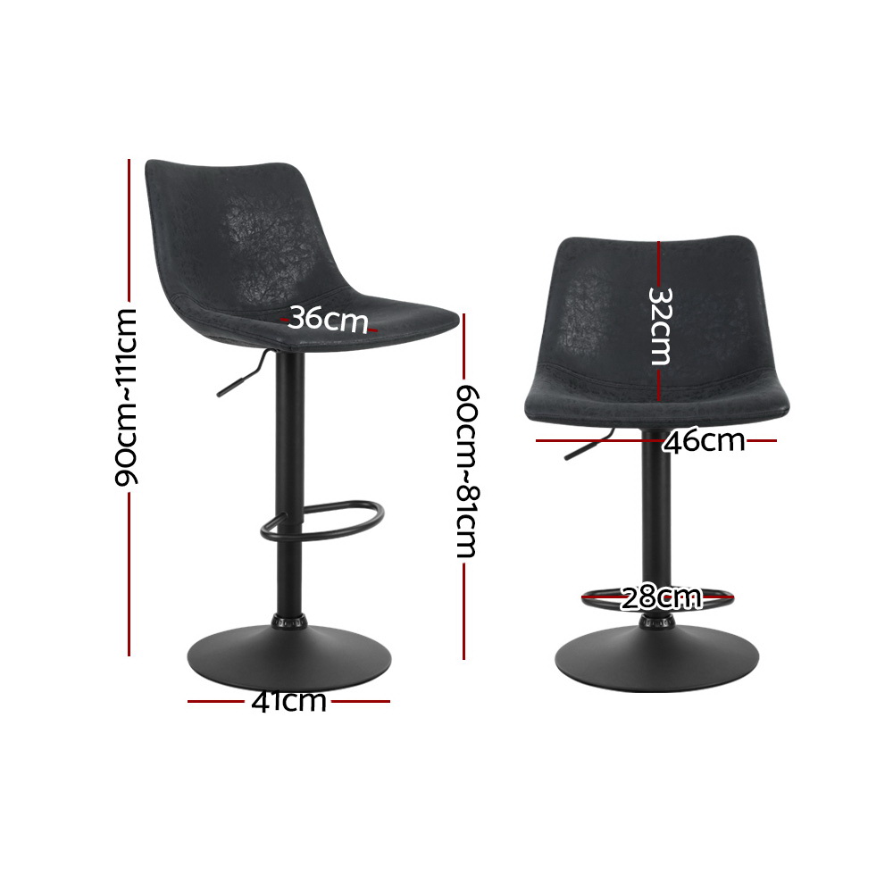 Artiss Vintage Swivel Gas Lift Bar Stools, Multiple Colours view 2