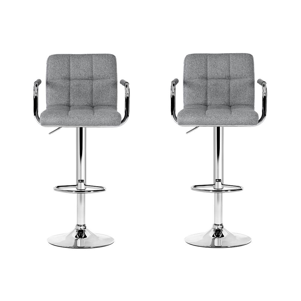 Artiss Noa Fabric Bar Stools with Armrest, Single or Pair view 3