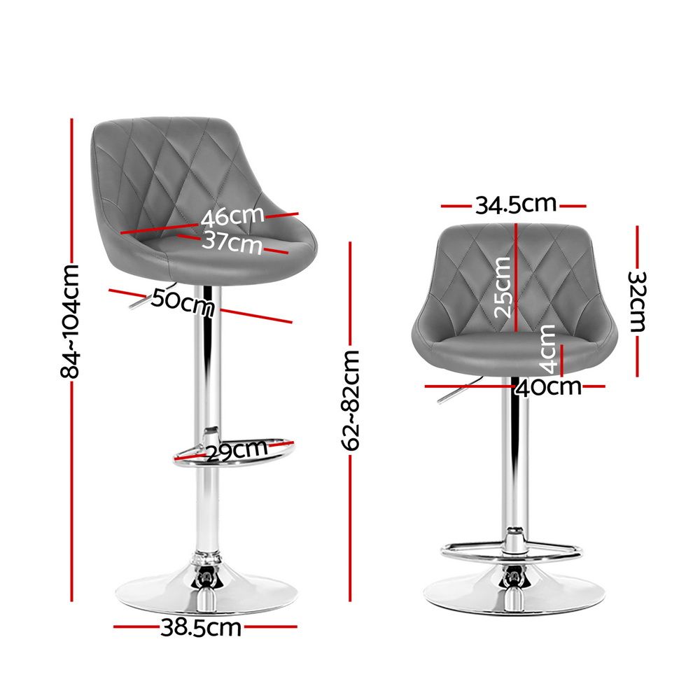 Artiss Elan Bar Stools Leather, Multi-Colour, Set of 2 or 4 view 2