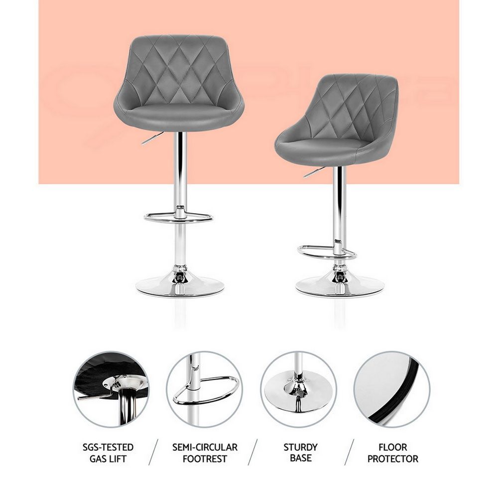 Artiss Elan Bar Stools Leather, Multi-Colour, Set of 2 or 4 view 4
