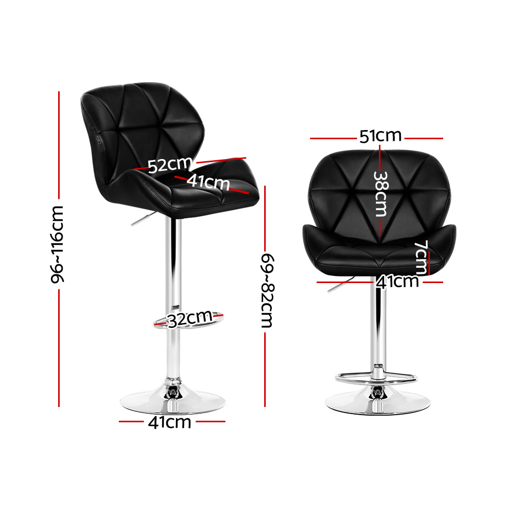 Artiss Padded Bar Stools with Gas Lift, Multiple Colours view 2