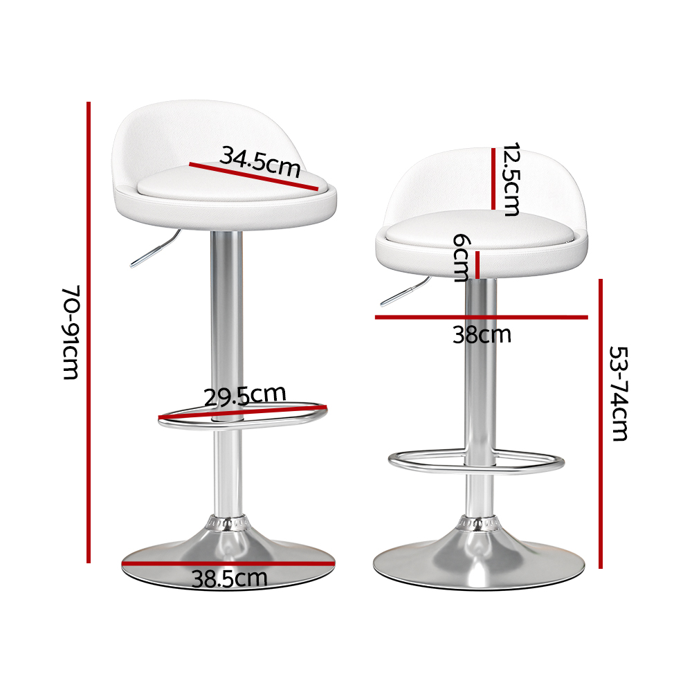 Artiss Nuvo Bar Stools PU Leather, Multi-Colour, Set of 2 or 4 view 2