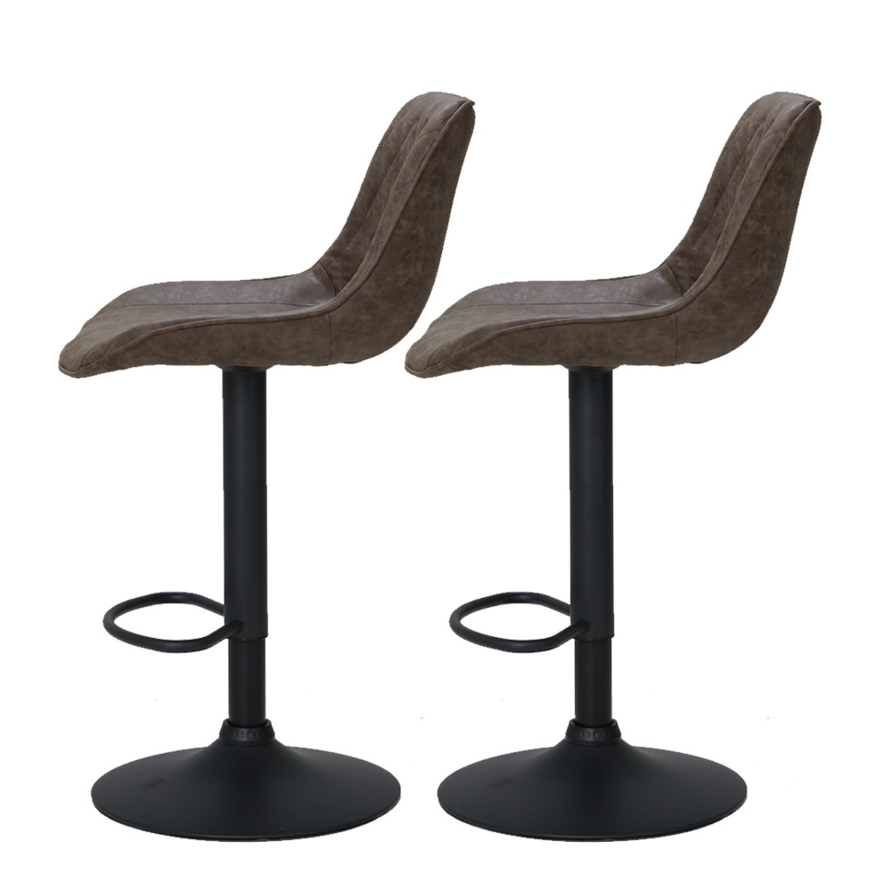 Artiss Rushal Vintage Leather Bar Stools in 2 Colours view 3