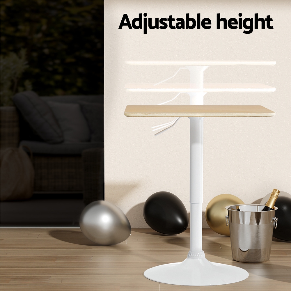 Artiss Aine Square Bar Table, Adjustable Height view 4