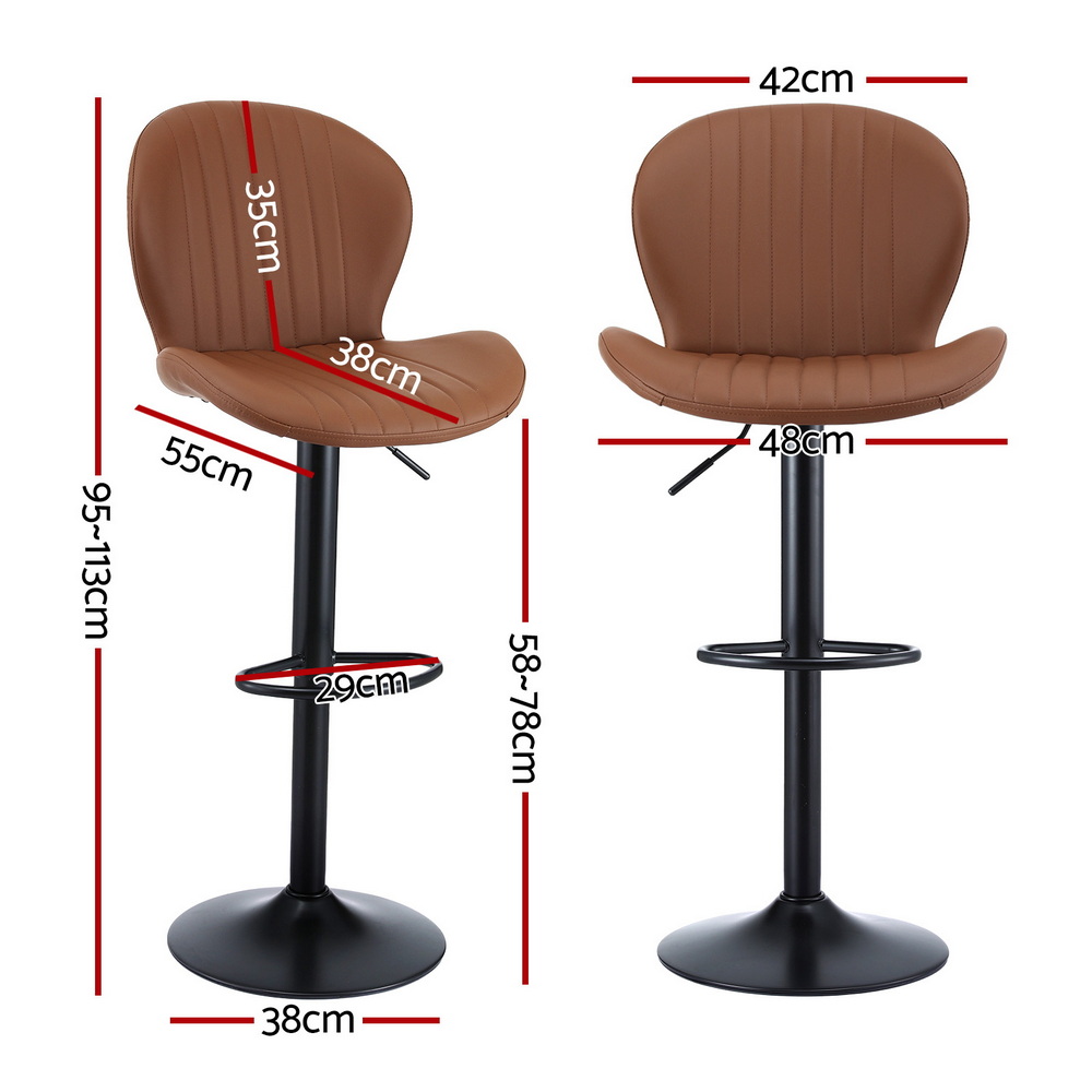 Artiss Bar Stools PU Leather, Multi-Colour, Set of 2 or 4 view 2