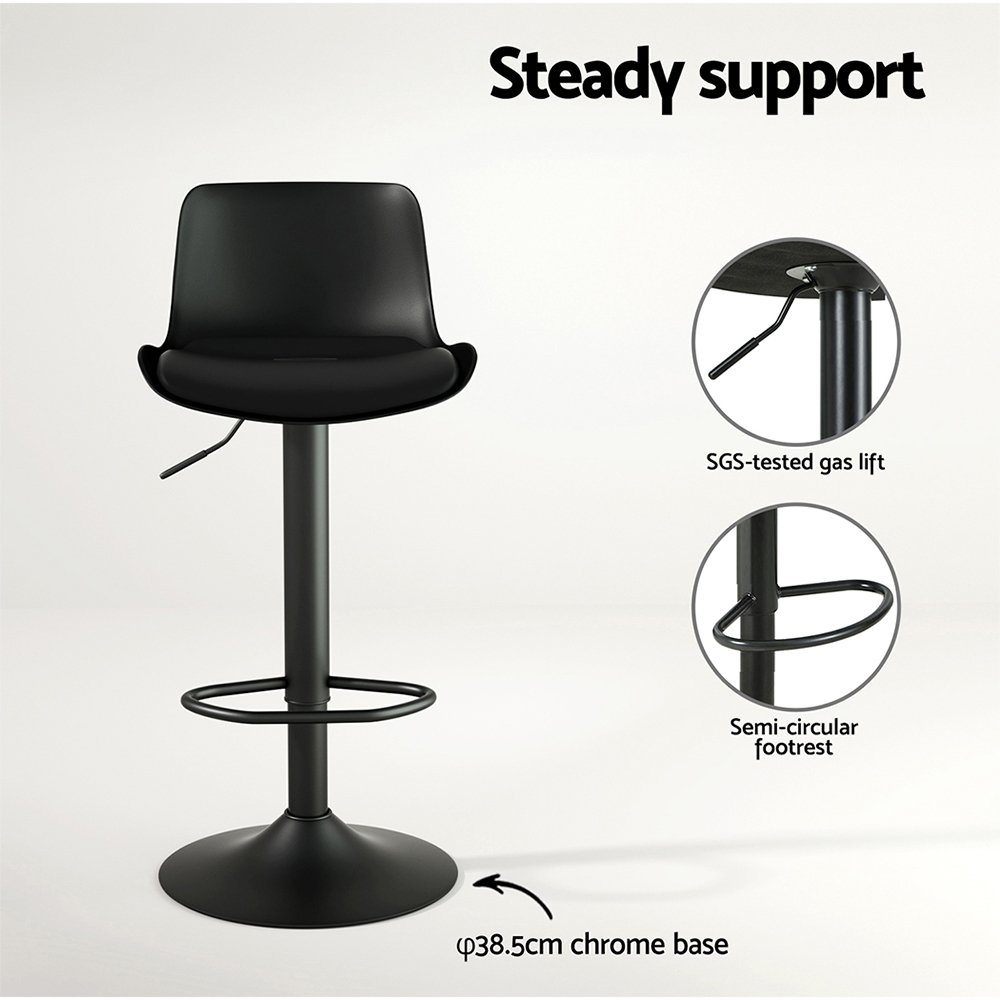 Artiss Fynn Bar Stools PU Leather, Multi-Colour, Set of 2 or 4 view 5