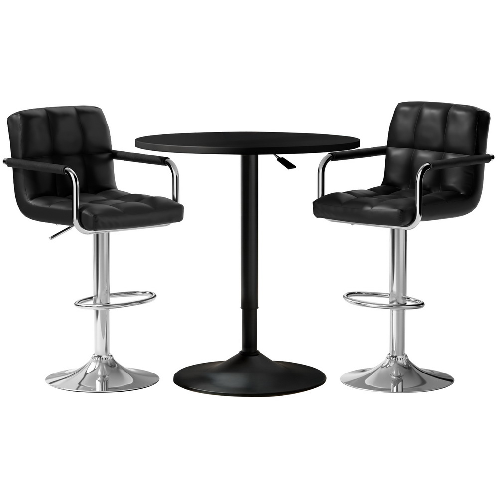 Artiss Bar Table and Stools Set, Gas Lift, 3 Colours