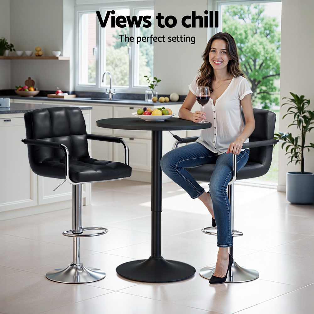 Artiss Bar Table and Stools Set, Gas Lift, 3 Colours view 4
