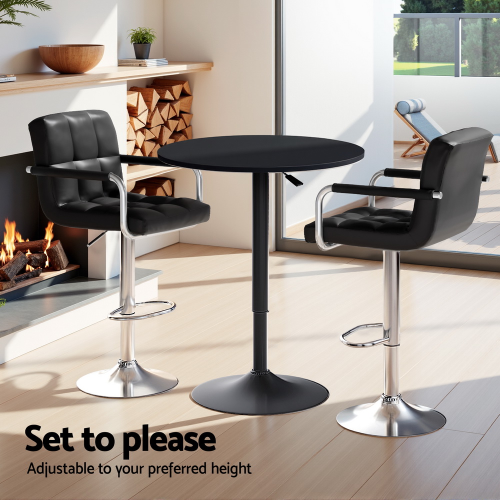 Artiss Bar Table and Stools Set, Gas Lift, 3 Colours view 5