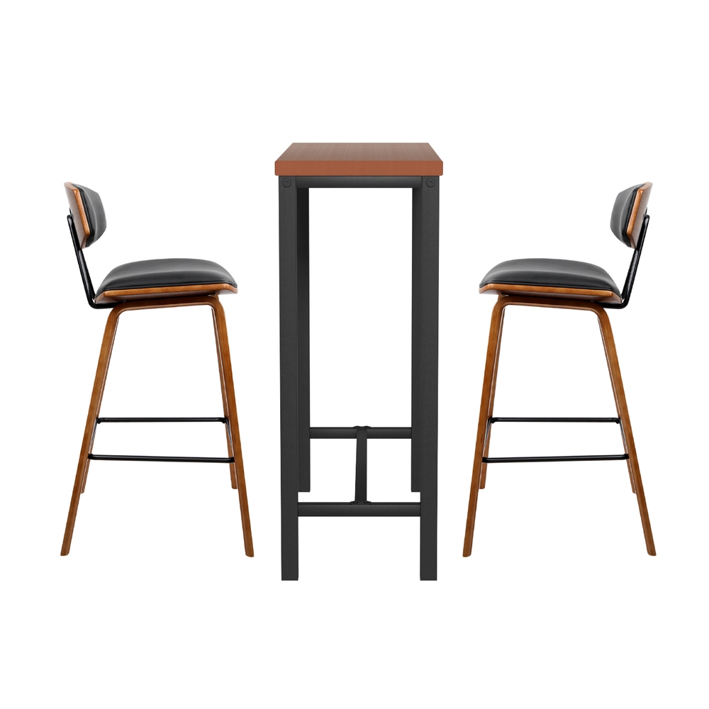 Artiss Bar Table and Stools Set, PU Leather Seats view 5