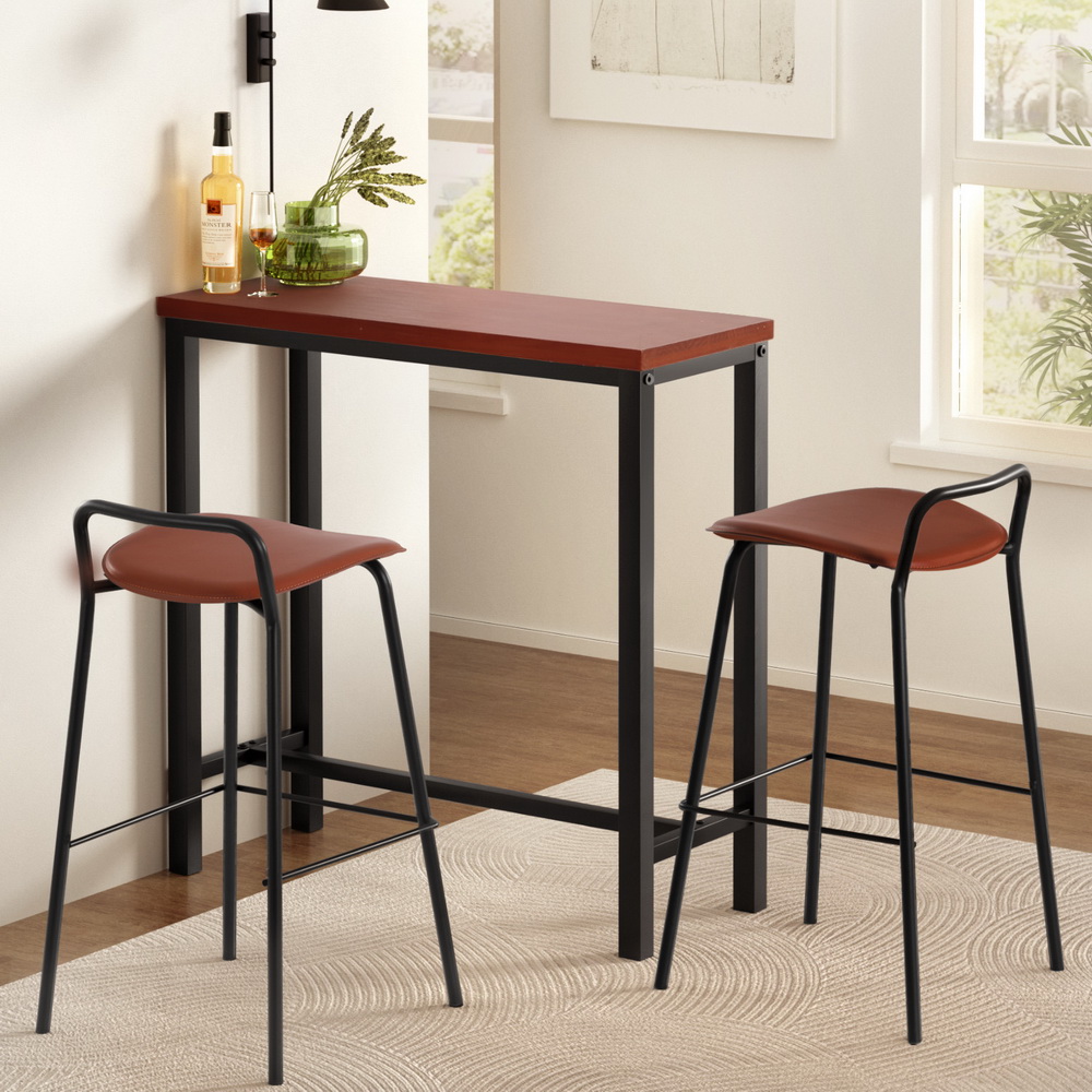 Artiss Bar Table and Stools Set, Foam Padded Seats