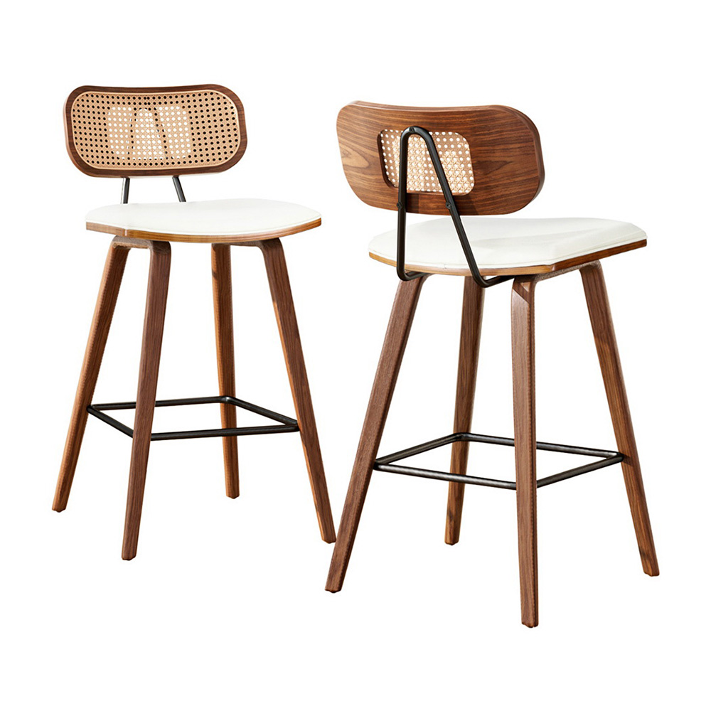 Artiss Rattan Bar Stools, Single or Set of 2