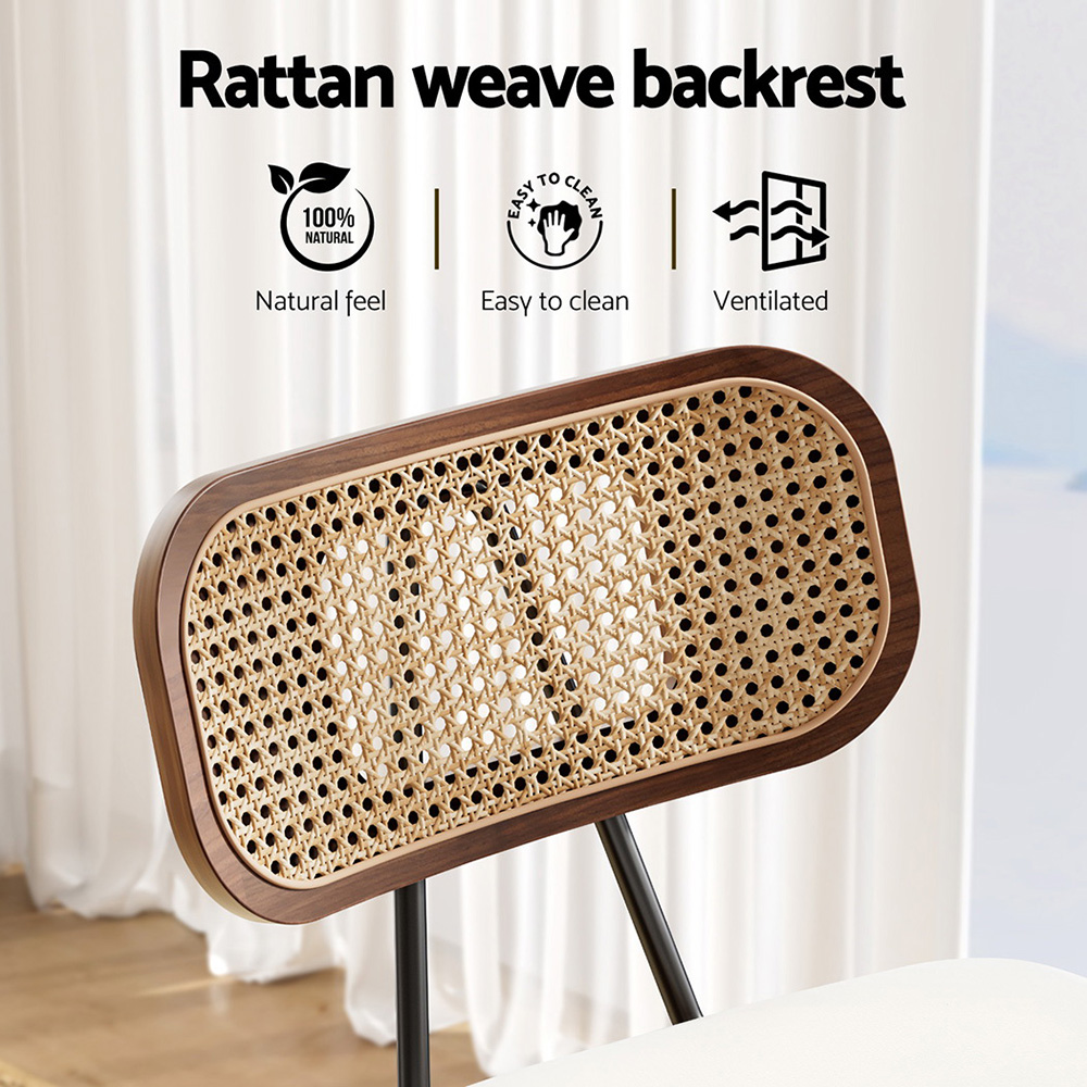 Artiss Rattan Bar Stools, Single or Set of 2 view 4