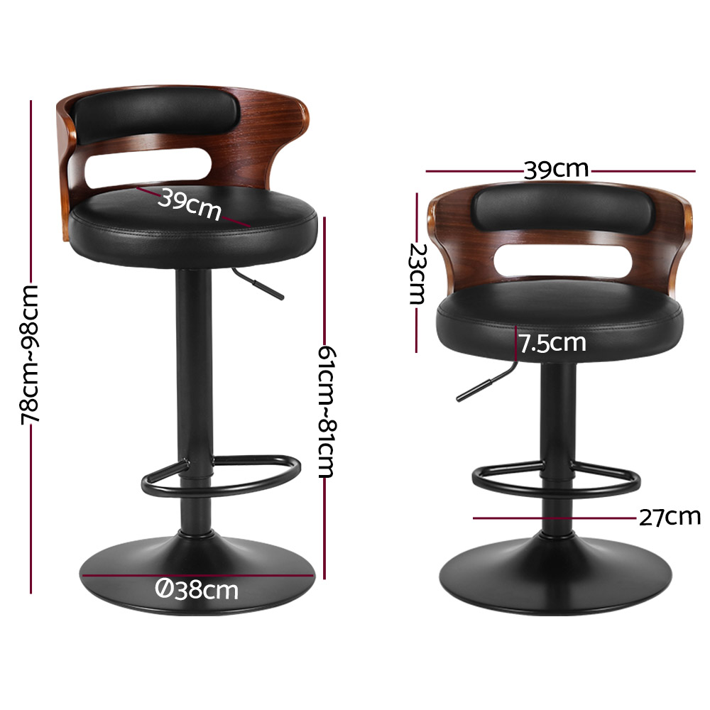 Artiss Grandeur Gas Lift Bar Stools, Single or Pair view 2