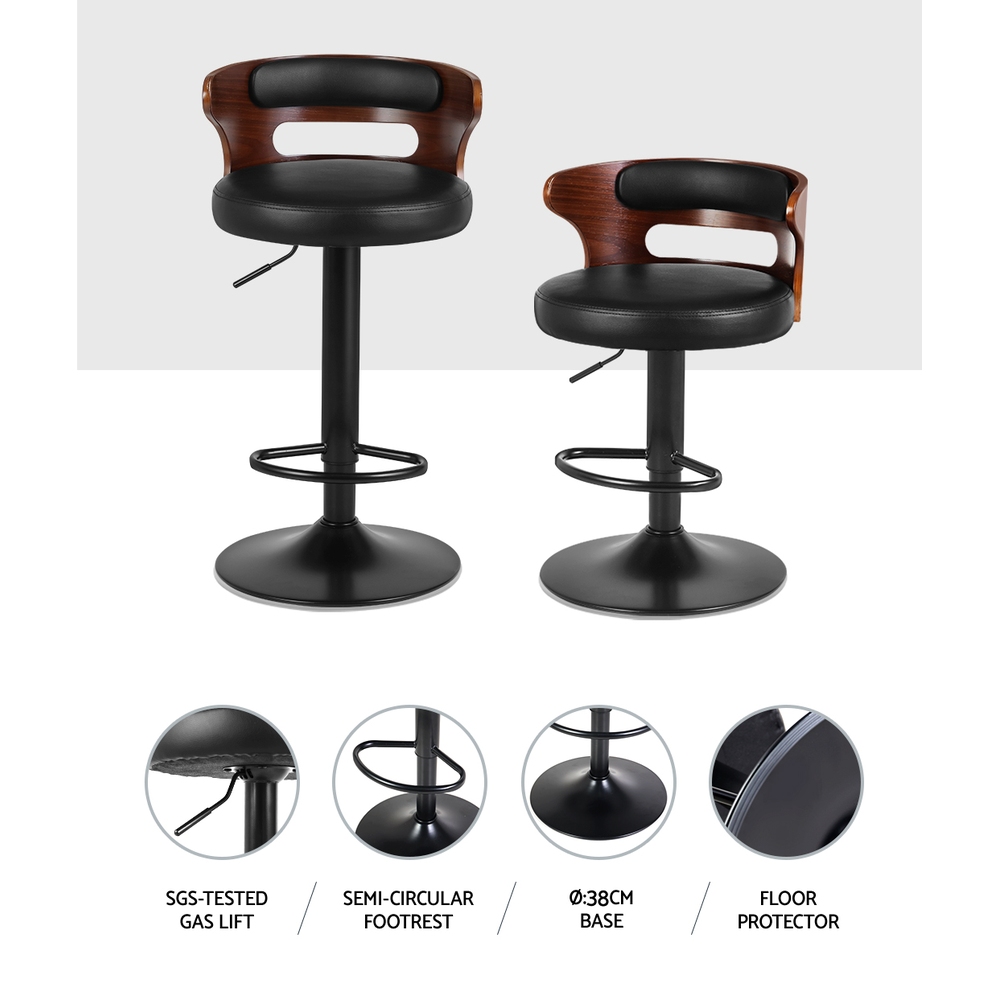 Artiss Grandeur Gas Lift Bar Stools, Single or Pair view 4