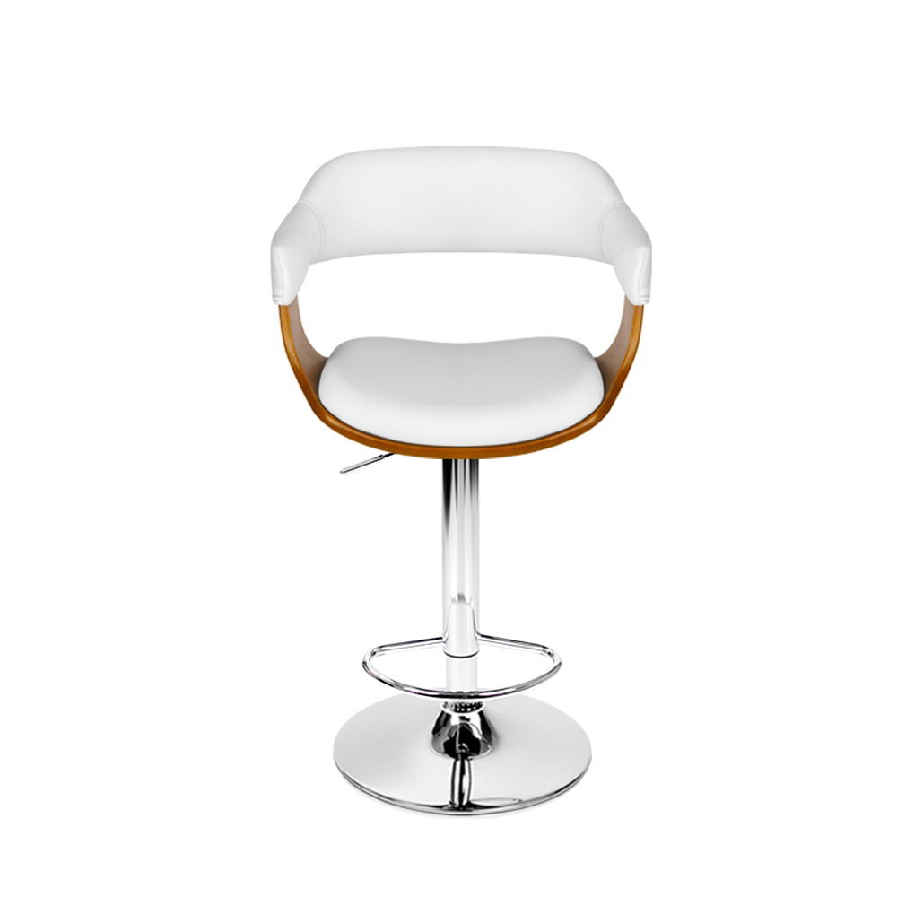 Artiss Chrome Leather Armrest Bar Stools in Multiple Colours view 3