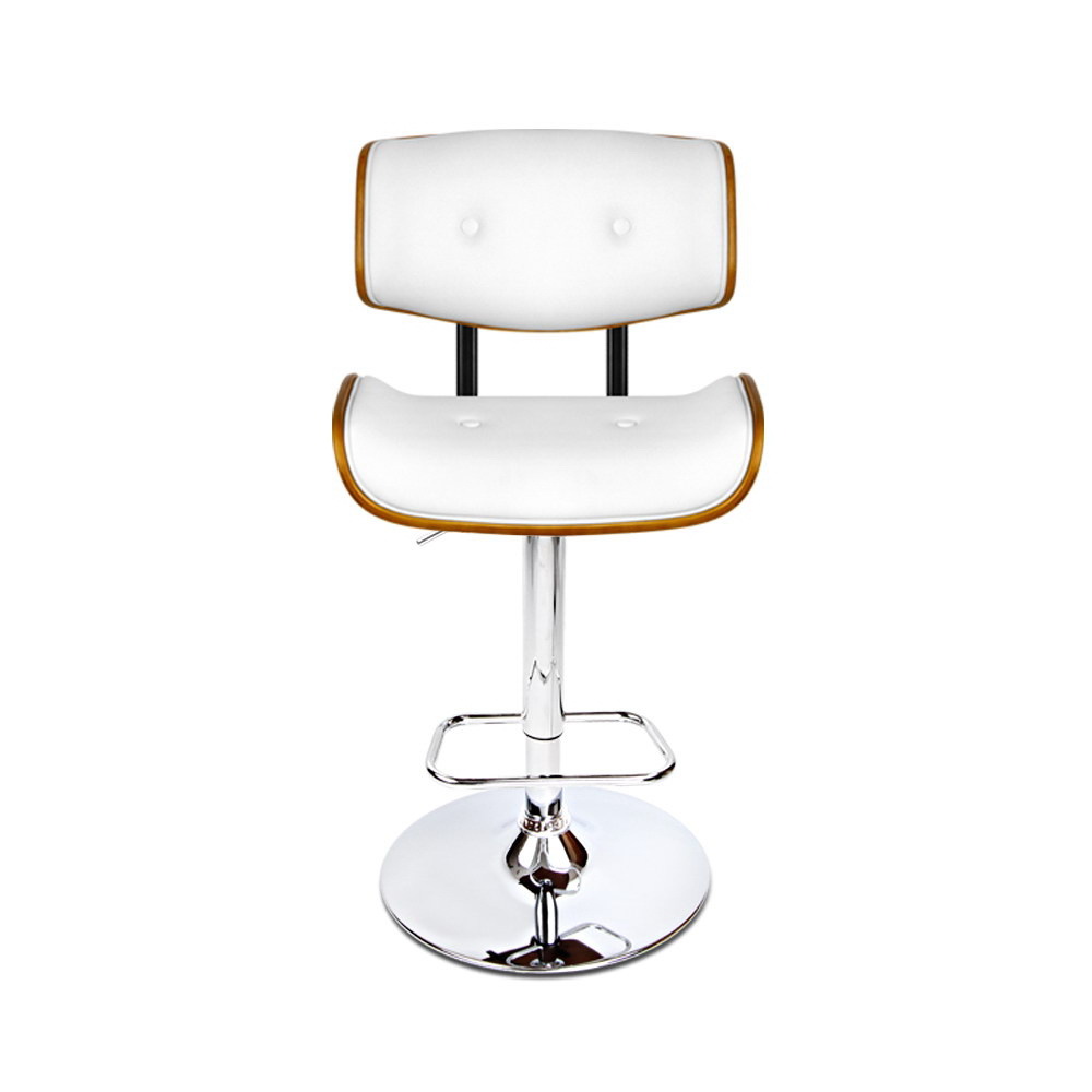 Artiss Chrome Gas Lift Leather Bar Stools in Multiple Colours view 3