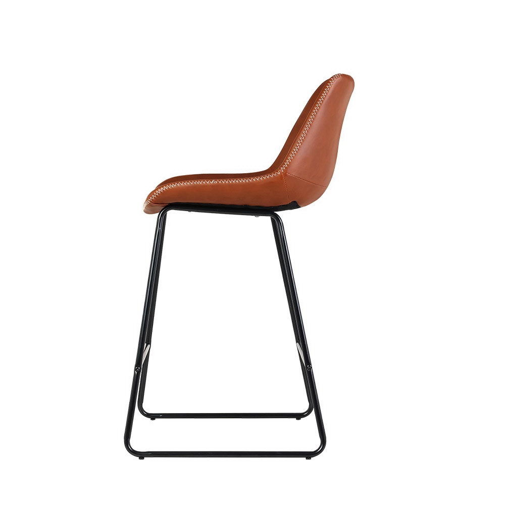 Artiss Fenella Leather Metal Bar Stools in Multiple Colours view 3